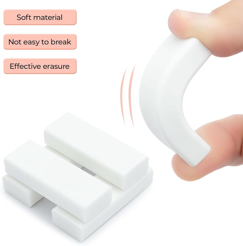 MG 4 Pack Pencil Erasers Sliding Retractable Eraser, Soft Cute Erasers Push Pull Large Rubber Erasers for School Students Kids Office Home Supplies (Blue+Pink) - Image 3